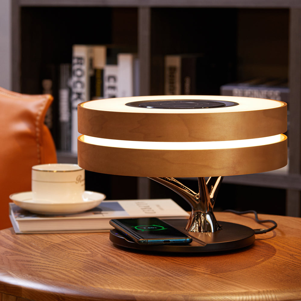 LumeCharge - Minimalistische LED Tischlampe mit kabelloser Ladung | Karnz