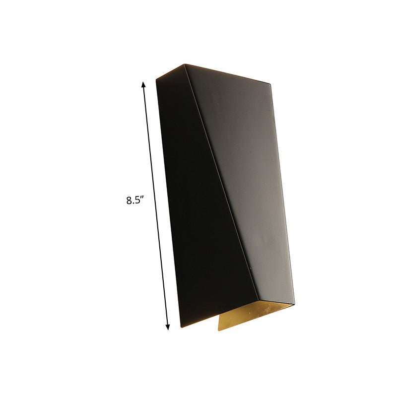 Simplistischer Stil Trapez-Wandwaschlicht Aluminium Warm/Weiß Beleuchtung LED Nachttisch-Wandleuchte in Schwarz/Weiß | Karnz