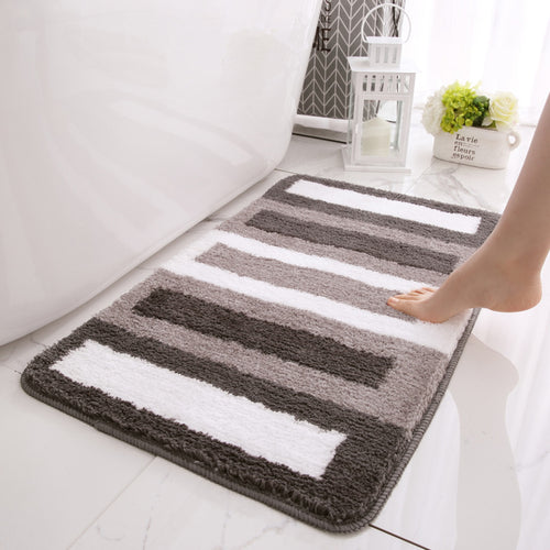 Absorbierender Streifenmuster-Badteppich