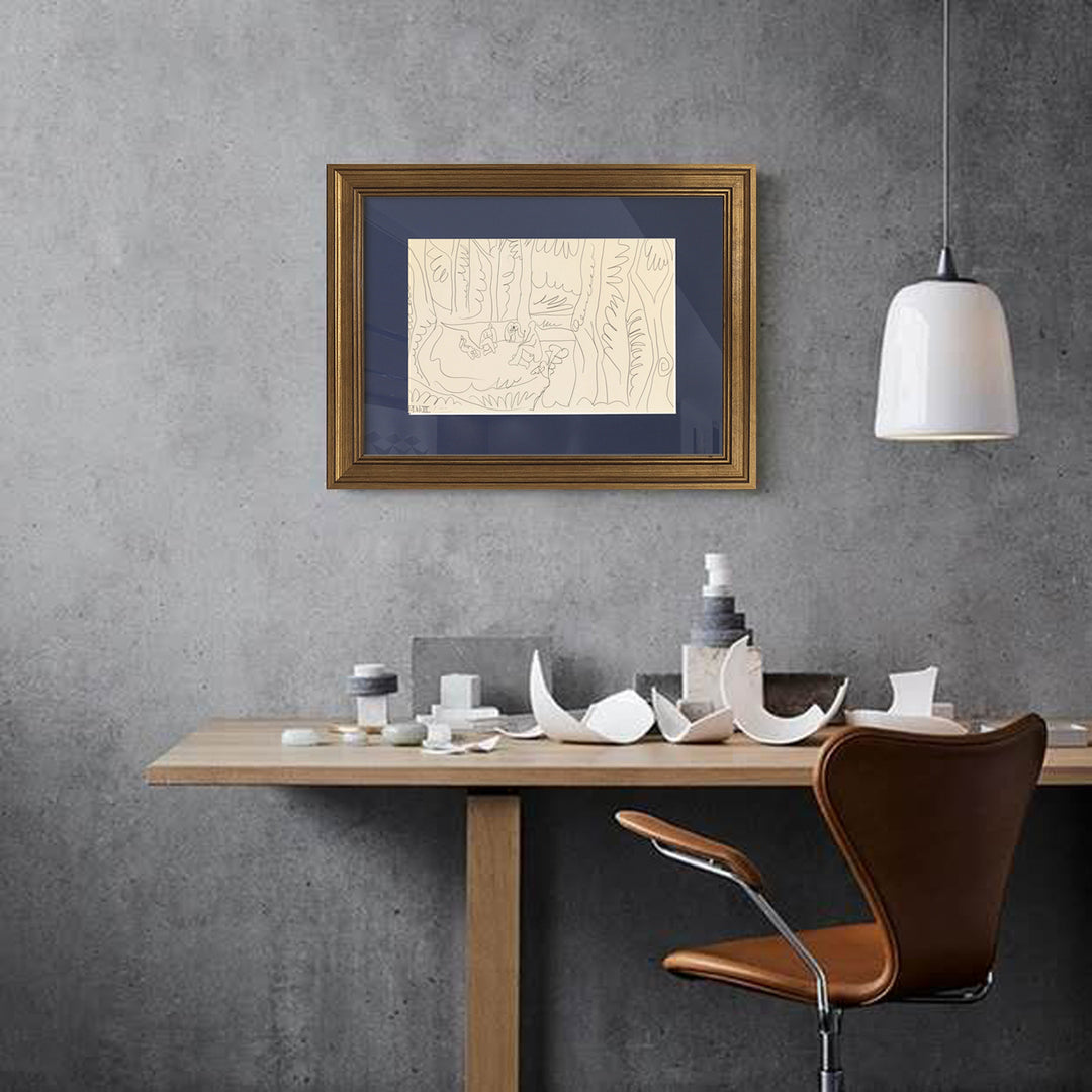 Vintage-inspirierte gerahmte Kunstwerke