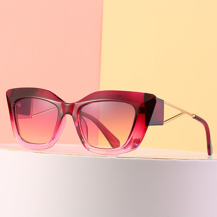 Übergroße Mode-Sonnenbrille mit einzigartigem geometrischem Rahmen Karnz