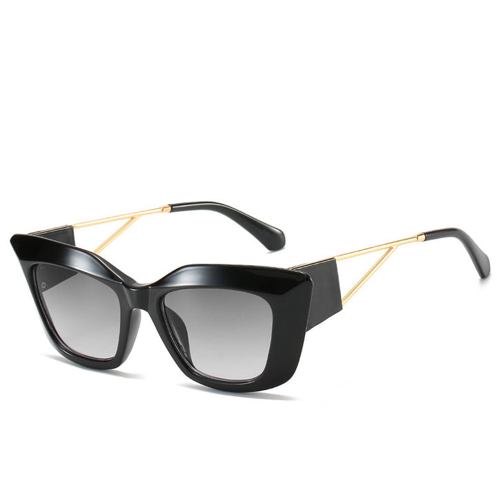 Übergroße Mode-Sonnenbrille mit einzigartigem geometrischem Rahmen Karnz
