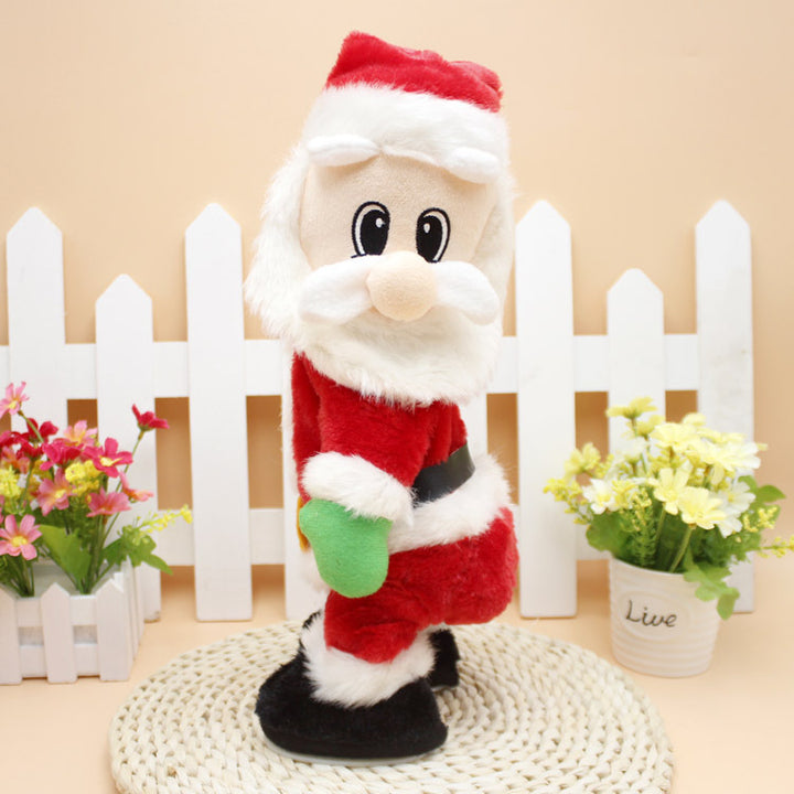 Kuschelige Weihnachtsmann Dekorationsfigur Karnz
