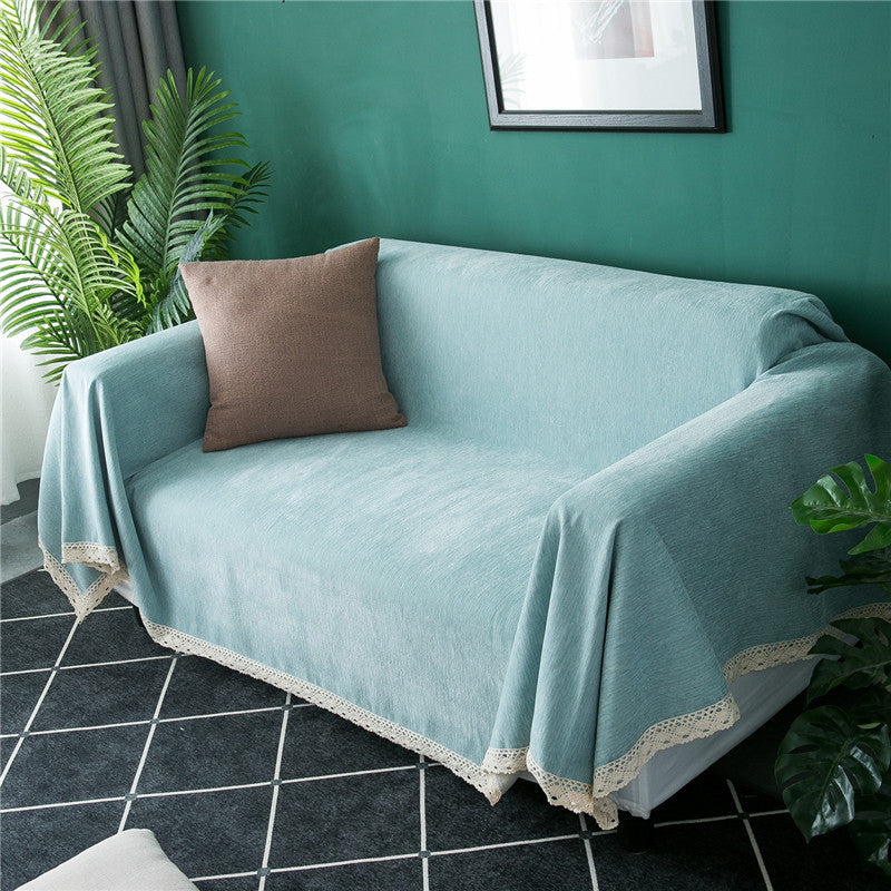Elegante gehäkelte Trim Sofa Abdeckung