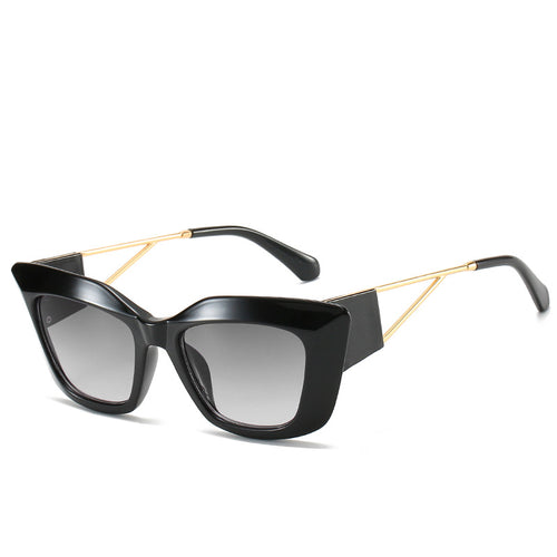 Übergroße Mode-Sonnenbrille mit einzigartigem geometrischem Rahmen Karnz