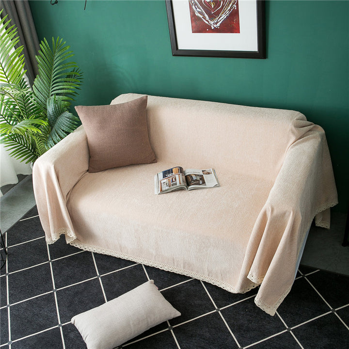 Elegante gehäkelte Trim Sofa Abdeckung