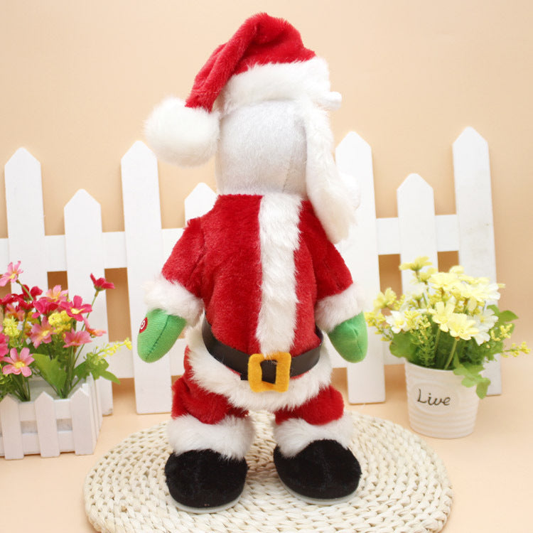 Kuschelige Weihnachtsmann Dekorationsfigur Karnz