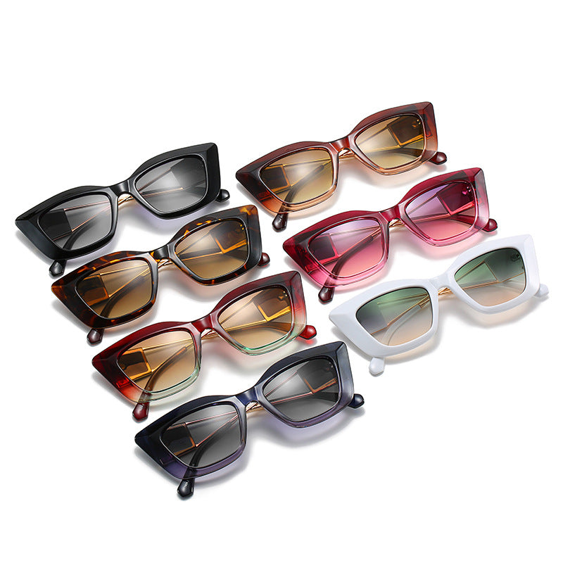 Übergroße Mode-Sonnenbrille mit einzigartigem geometrischem Rahmen Karnz