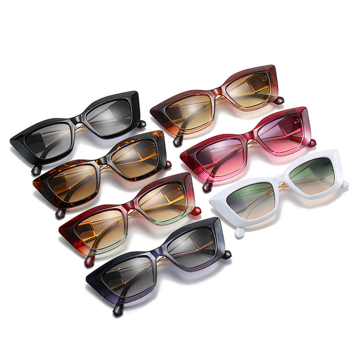 Übergroße Mode-Sonnenbrille mit einzigartigem geometrischem Rahmen Karnz