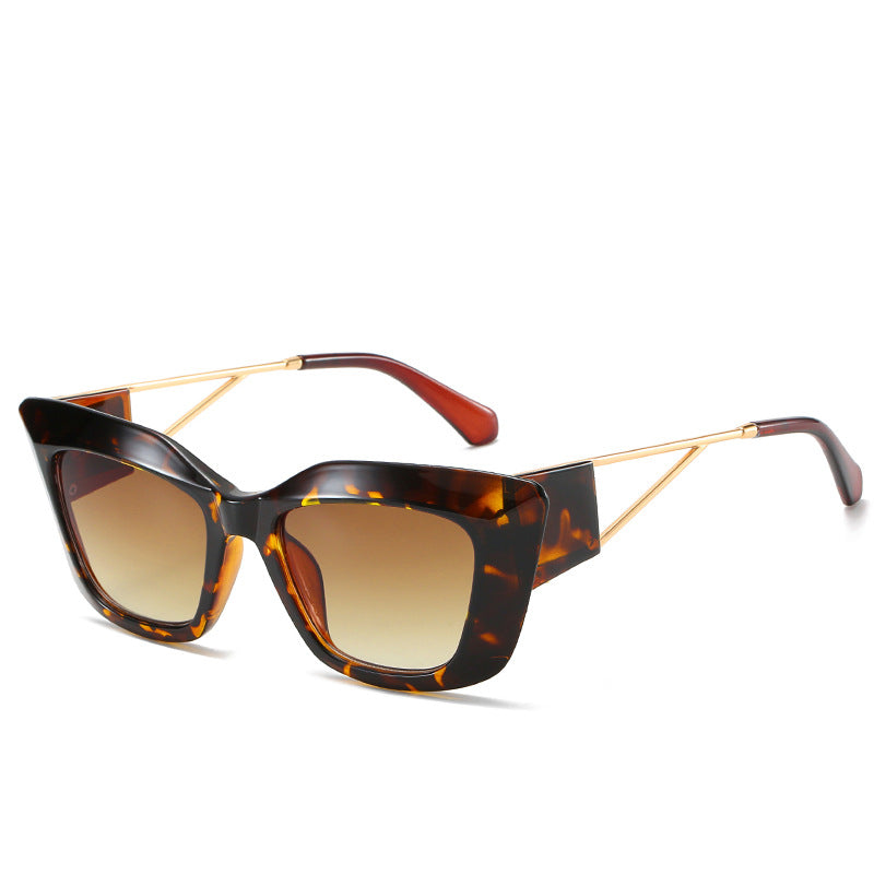 Übergroße Mode-Sonnenbrille mit einzigartigem geometrischem Rahmen Karnz