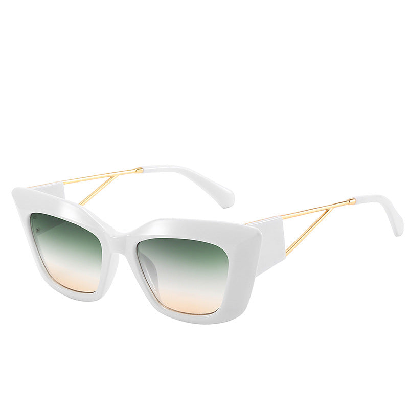 Übergroße Mode-Sonnenbrille mit einzigartigem geometrischem Rahmen Karnz