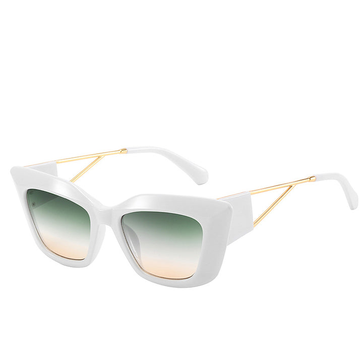 Übergroße Mode-Sonnenbrille mit einzigartigem geometrischem Rahmen Karnz
