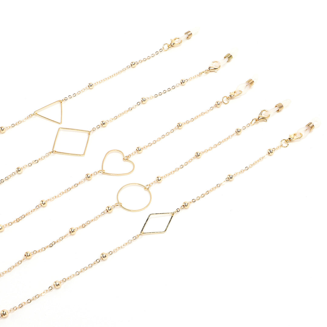 Eleganter goldener Kettenbrillenhalter Karnz