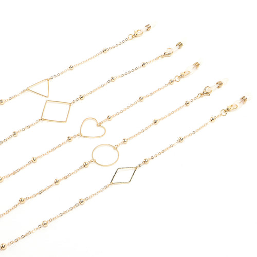 Eleganter goldener Kettenbrillenhalter Karnz