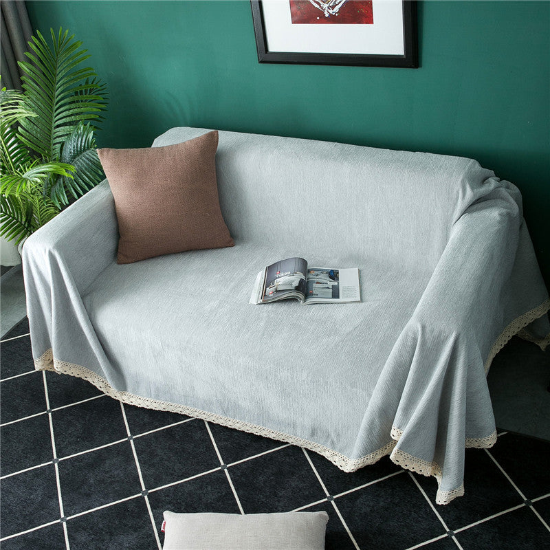 Elegante gehäkelte Trim Sofa Abdeckung