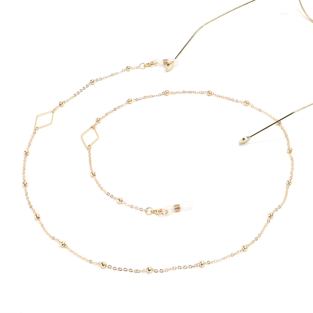Eleganter goldener Kettenbrillenhalter Karnz