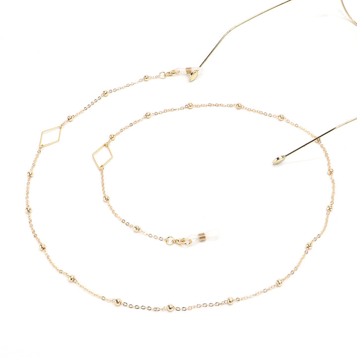 Eleganter goldener Kettenbrillenhalter Karnz