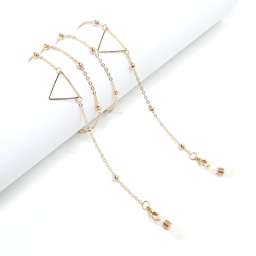 Eleganter goldener Kettenbrillenhalter Karnz