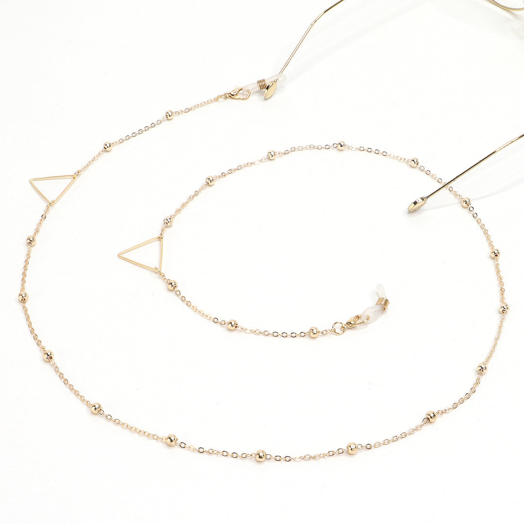 Eleganter goldener Kettenbrillenhalter Karnz