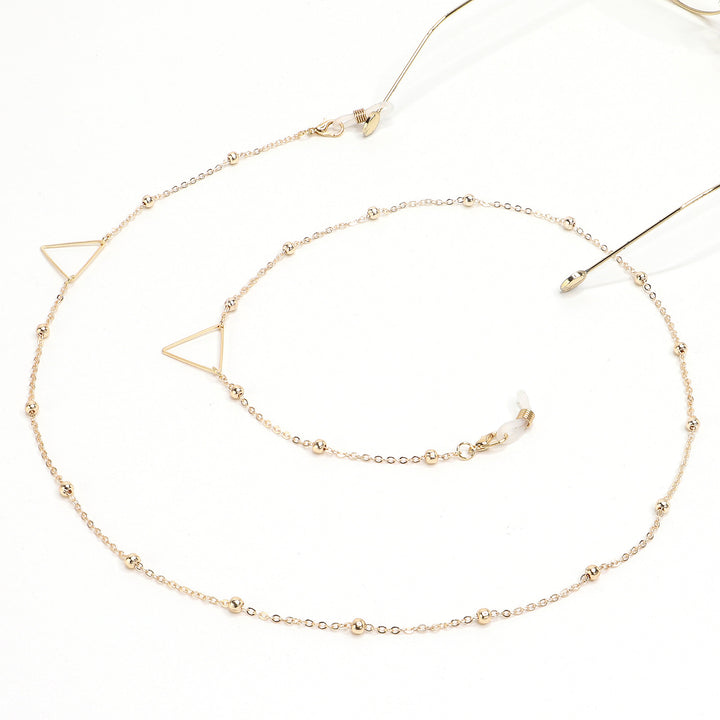 Eleganter goldener Kettenbrillenhalter Karnz