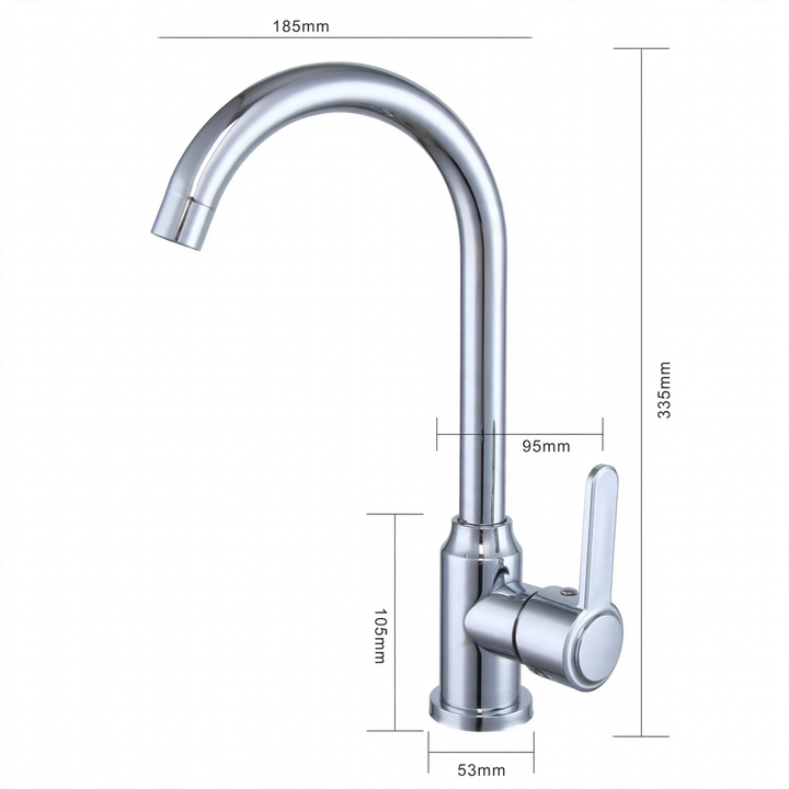 Edelstahl-Wasserhahn für Küche, Misch- oder Kaltwasser