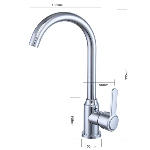 Edelstahl-Wasserhahn für Küche, Misch- oder Kaltwasser