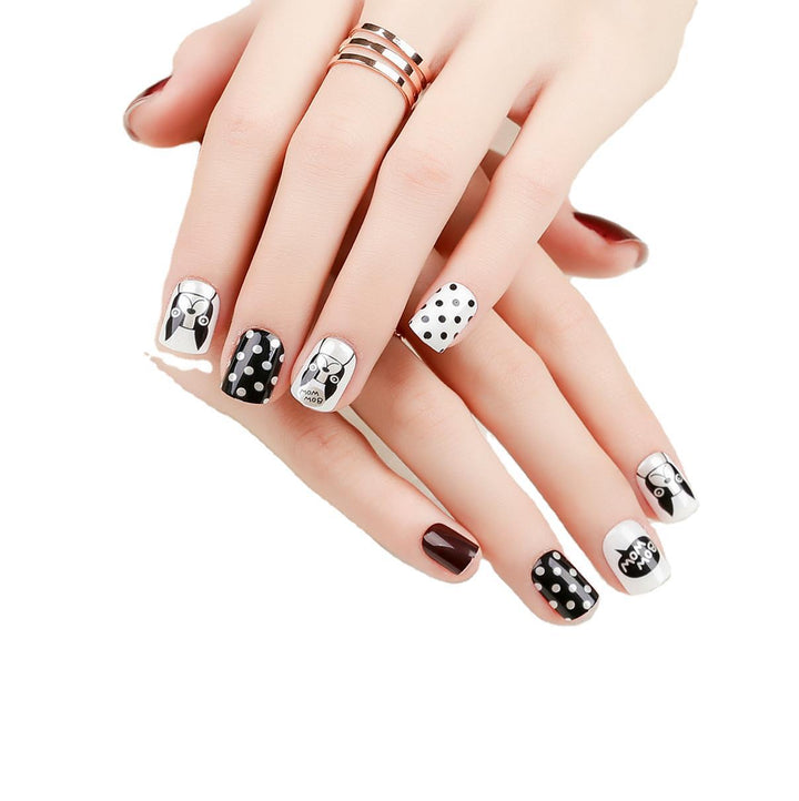 Verspielt Cartoon Tier Druck-On-Nagel Set