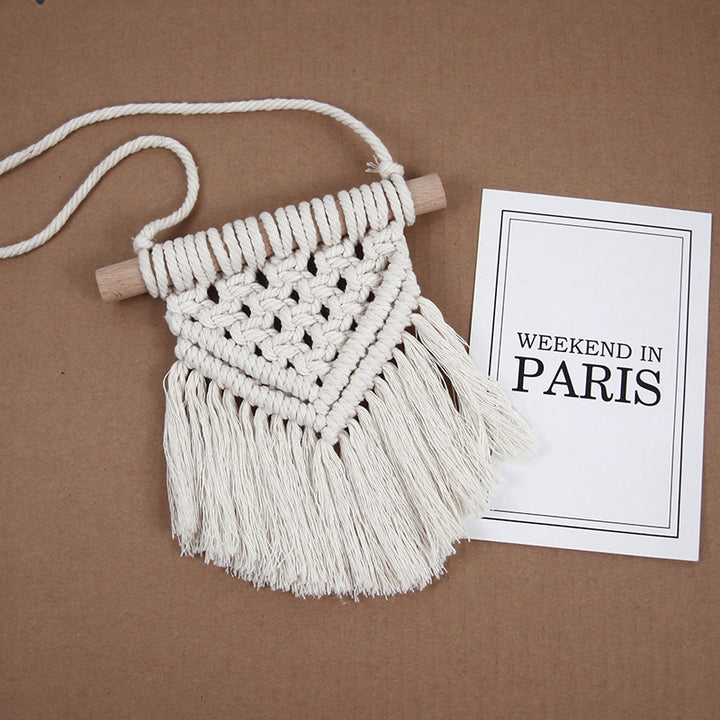 Dekorative Macramé Wandhängende Kunst Karnz