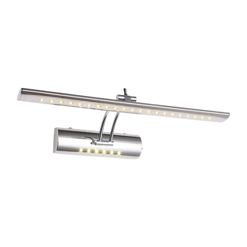 Nickelfinish lineare Wandleuchte zeitgenössisch 16"/21.5" Breite LED metallische Makeup-Beleuchtung in Weiß/warmem Licht