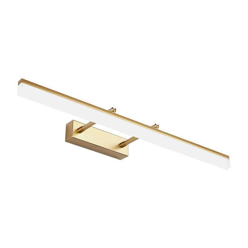 16"/19.5" W Rechte Wandlampe Beleuchtung Moderner Stil Acryl LED Badezimmer Waschbecken Leuchte in Gold, Warm/Weiß Licht | Karnz
