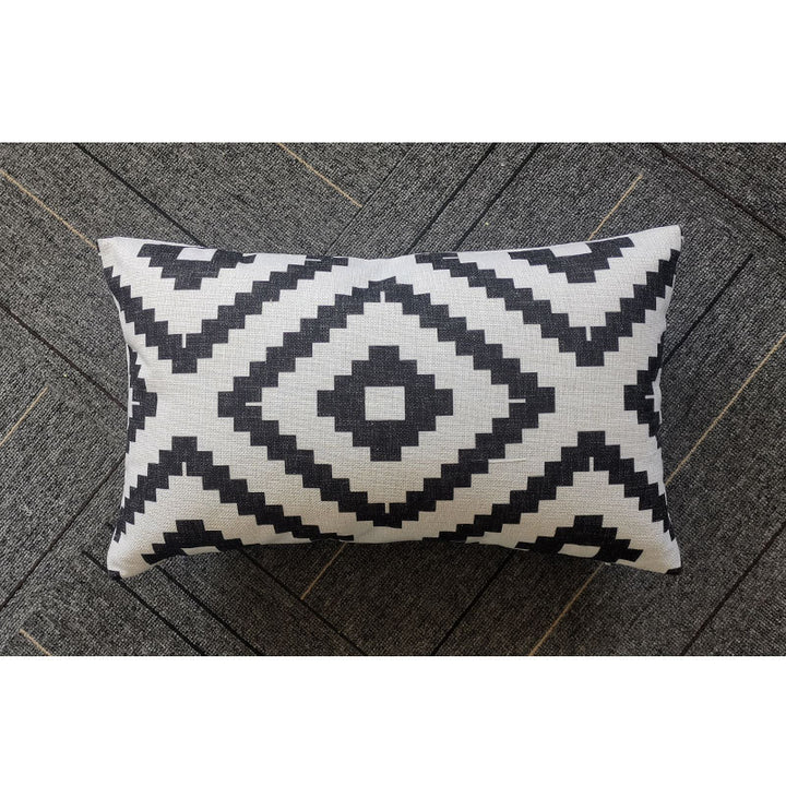 Ikat-Print Quadrat Decorative Throw Kissenbezug mit verborgener Reißverschluss