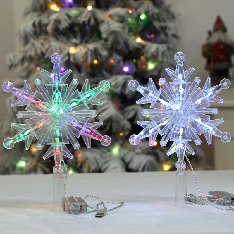 LED-Weihnachtsbaumspitze, Stern-Design, 20 cm