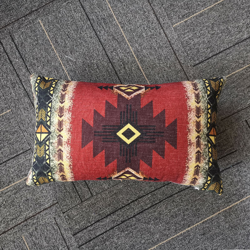 Ikat-Print Quadrat Decorative Throw Kissenbezug mit verborgener Reißverschluss