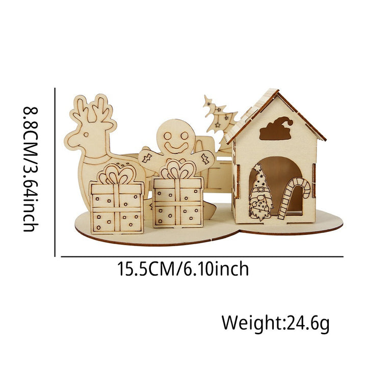 DIY-Weihnachtshaus-Bausatz, Holz, verschiedene Motive