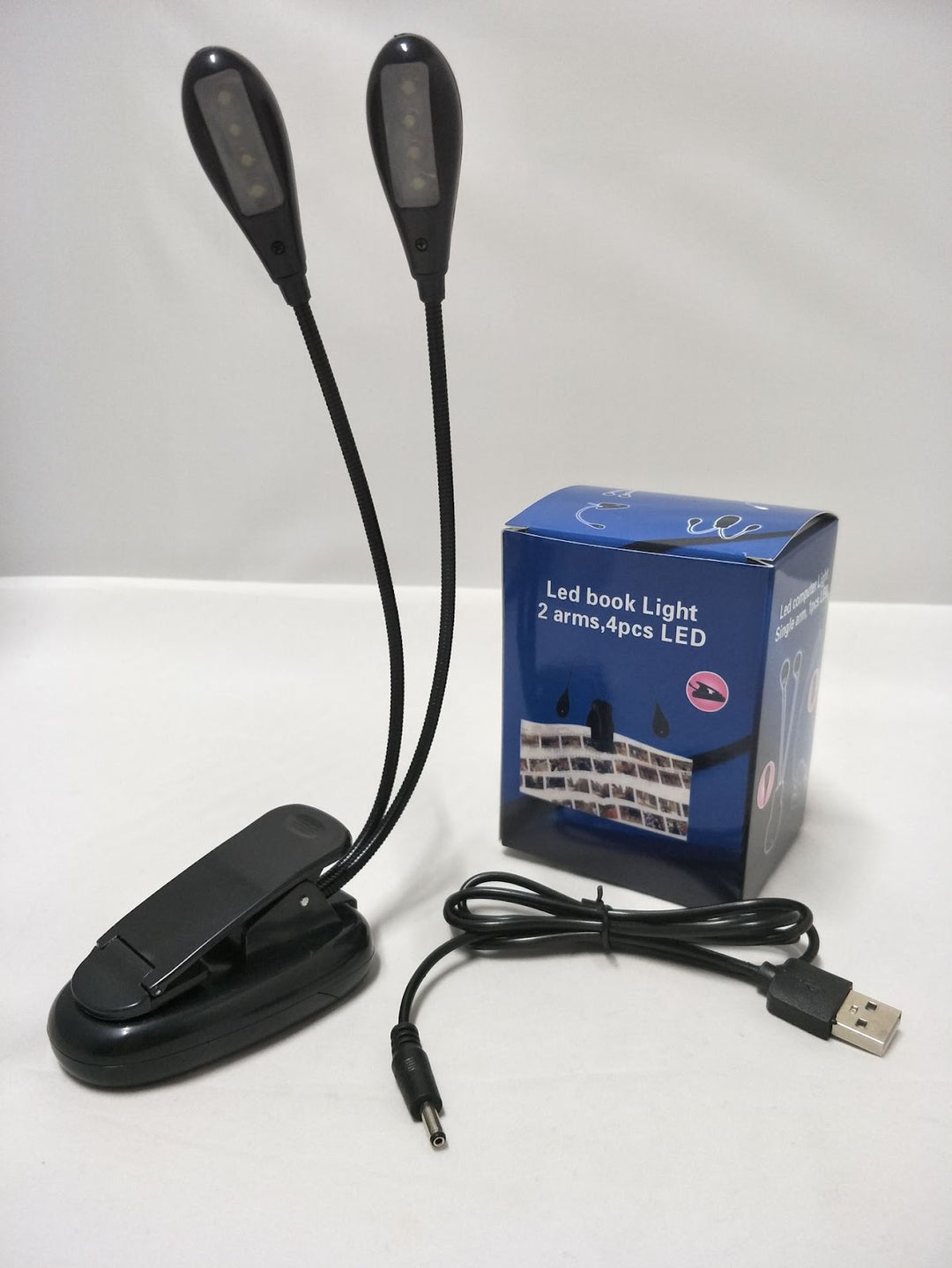 LED-Klavierleuchte mit Doppelarm und Clip
