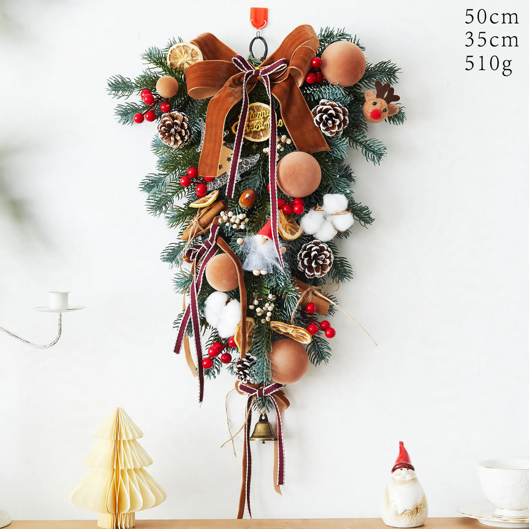 Weihnachtskranz aus PVC, halbmanuelle Fertigung