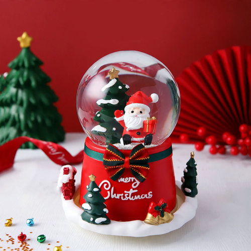Dekoratives Weihnachtskugel-Musikspieluhr-Set