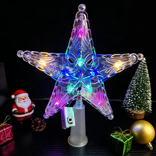 LED-Weihnachtsbaumspitze mit Stern-Design