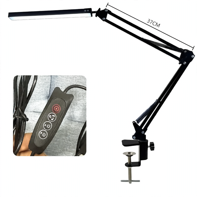 Faltbare LED-Schreibtischleuchte mit langem Arm