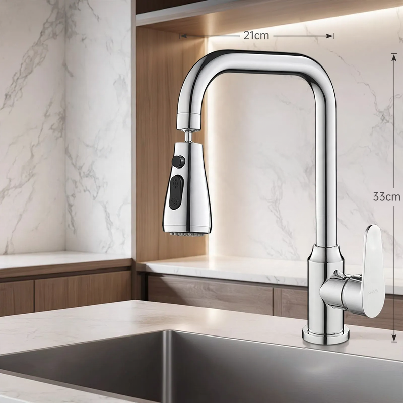 Edelstahl-Wasserhahn für Küche, Misch- oder Kaltwasser