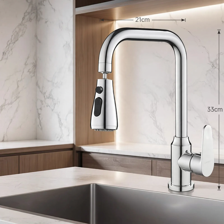 Edelstahl-Wasserhahn für Küche, Misch- oder Kaltwasser