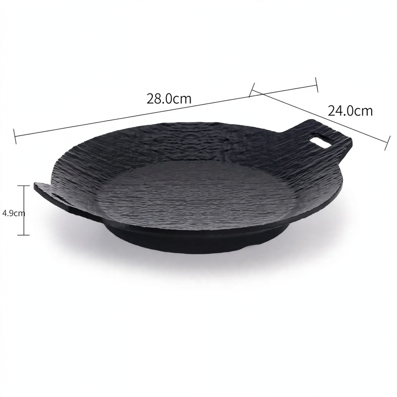 Flacher Teller, Melamin, rund, 20–28 cm