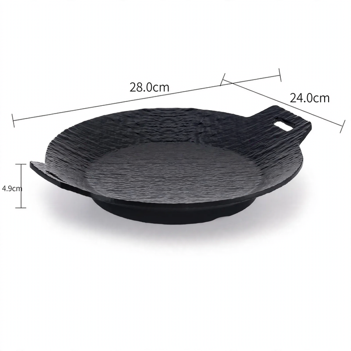 Flacher Teller, Melamin, rund, 20–28 cm