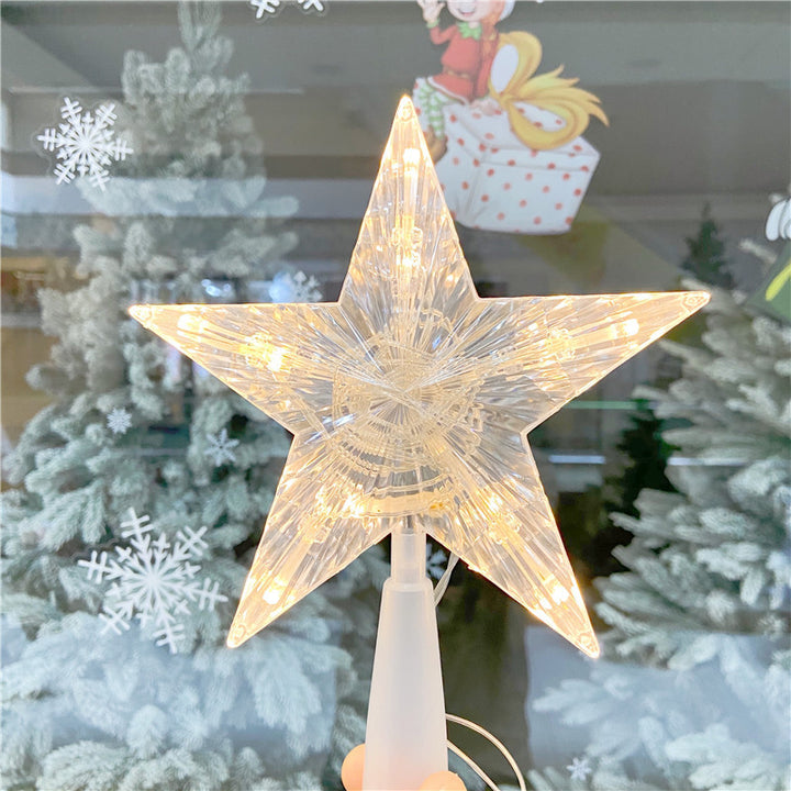 Leuchtender Weihnachtsbaum-Stern, warmweiß oder bunt