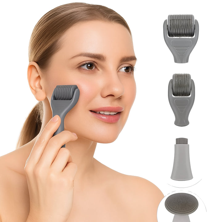 DermaGlow Mikronadel Derma Roller Set – Anti-Aging – Titan Nadeln – Hauspflege für Frauen Karnz