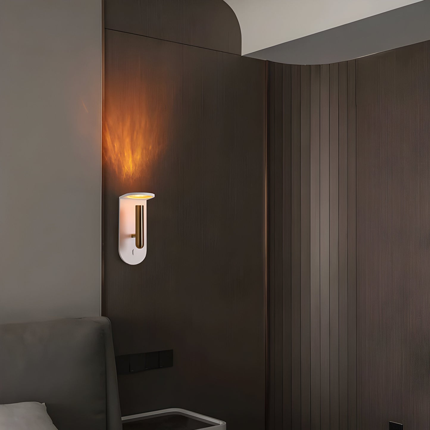 Verstellbare nordische LED-Wandlampe mit Flammeneffekt Karnz
