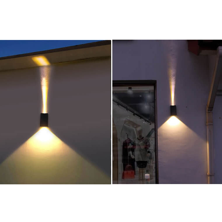 Solar Einfach Trapez Outdoor Wasserfest LED Wand Sconce Lampe | Karnz