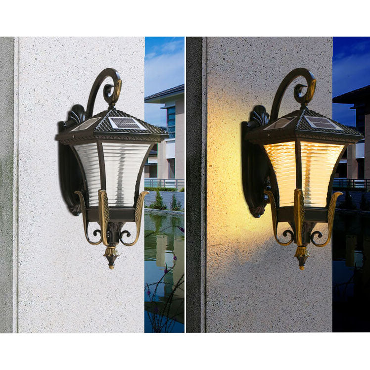 Europäischer Stil Retro Aluminium Wasserdicht Außen 1-Licht Wandlampe | Karnz