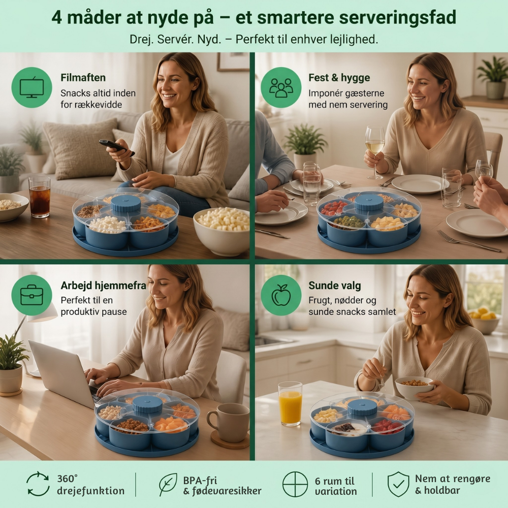 ServeSpin Drehtablett mit Fächern | Karnz
