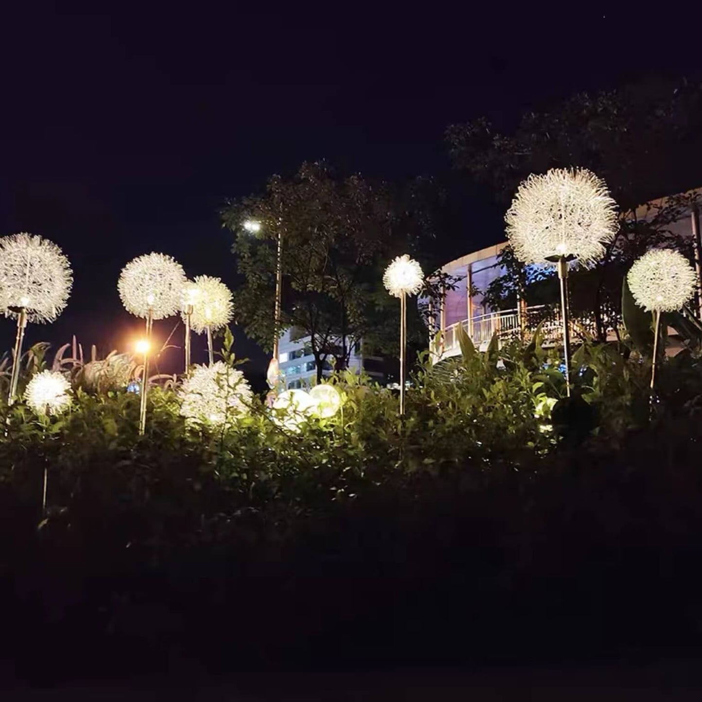 Solar Löwenzahn Aluminiumdraht Globe Licht LED Außen wasserdicht leuchtend Garten Einfügung Boden Landschaft Licht | Karnz